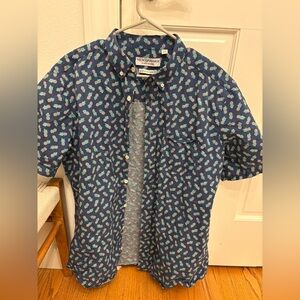 Nick Graham Blue Pineapple Men's Casual Shirt